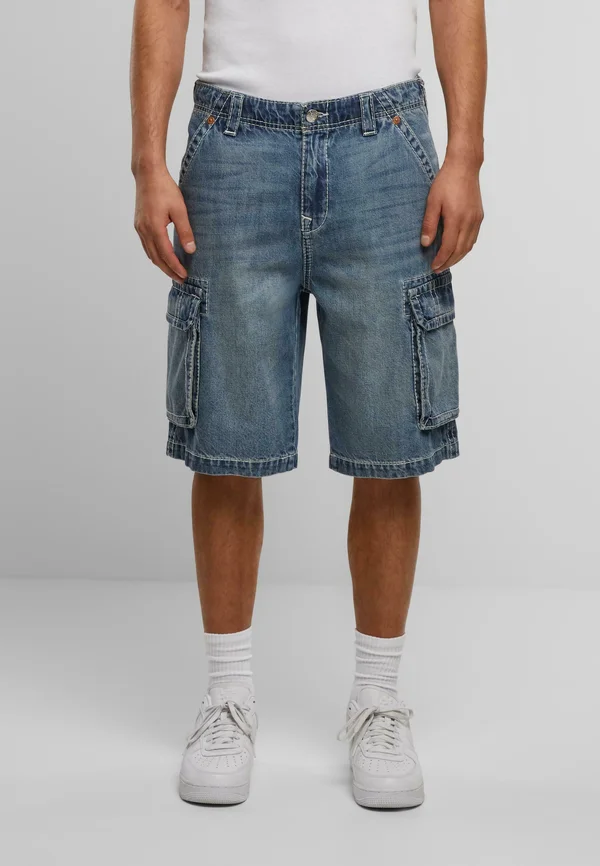 BIG VINNY - Jeans Shorts - medium washed blue