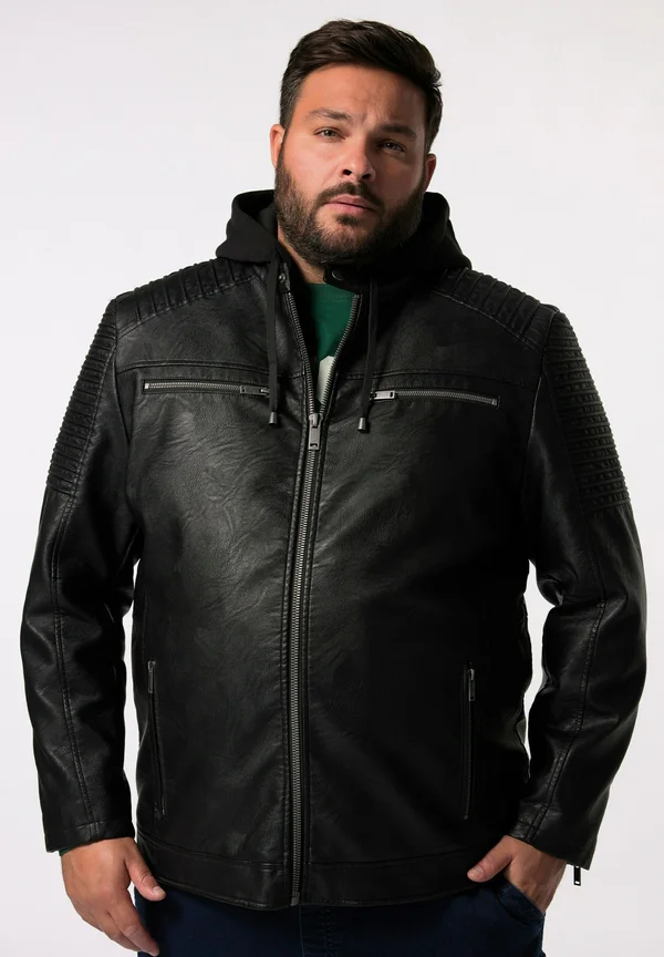BIKER - Kunstlederjacke - black