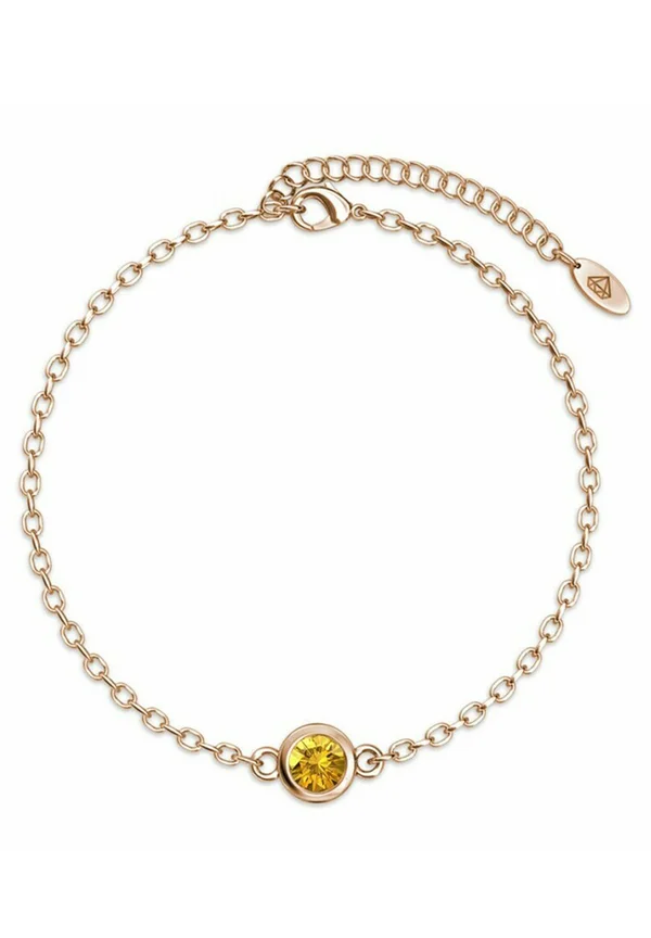 BIRTH STONE -ET CRISTAL - Armband - or rosé jaune