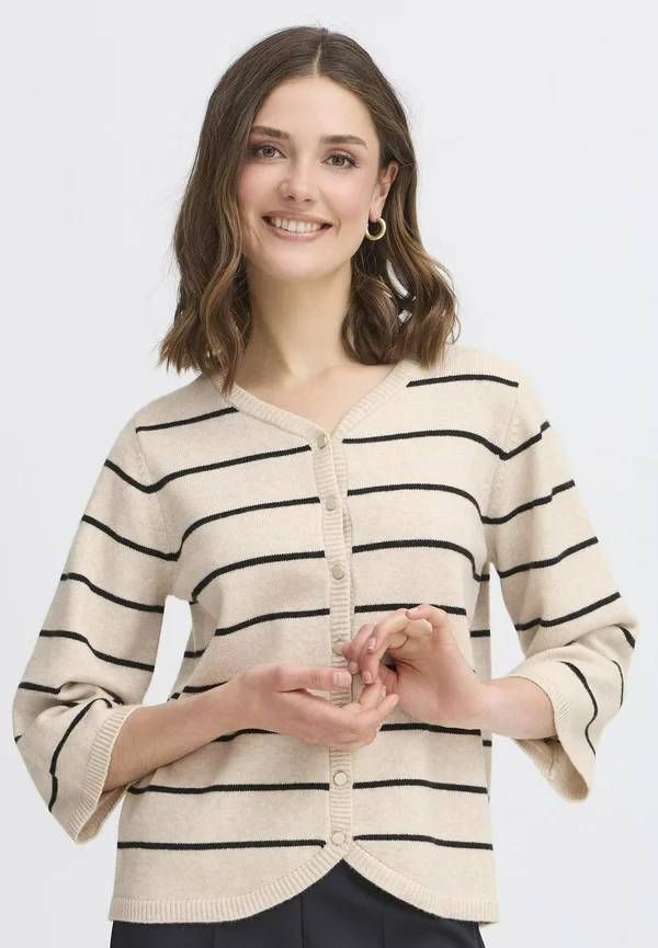 BITTE CAR - Strickjacke - limestone melange mix