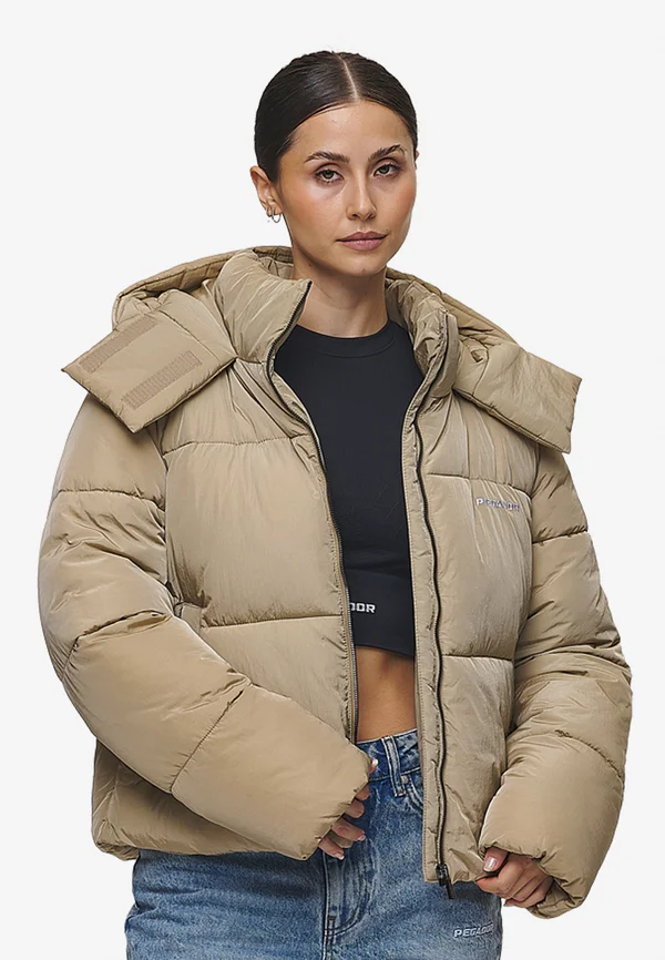 BLANCA CRUSHED PUFFER JACKET - Winterjacke - sand