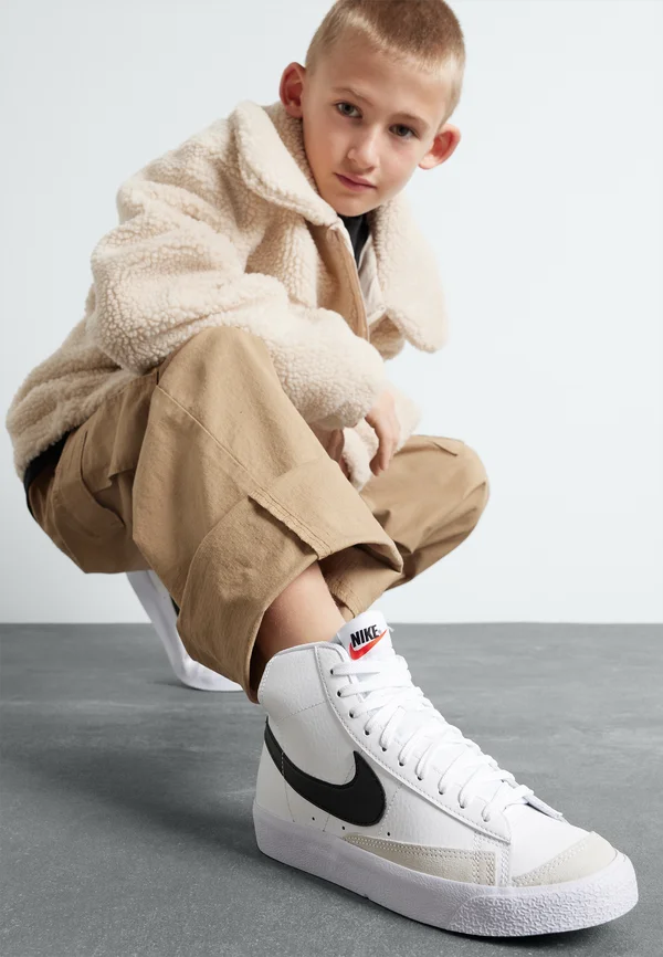 BLAZER MID 77 - Sneaker high - white/black/total orange