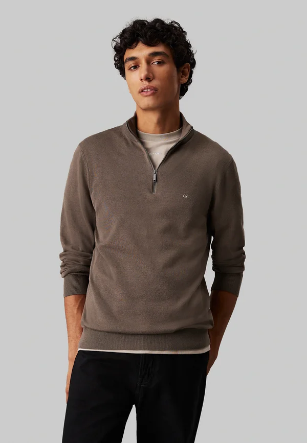 BLEND QUARTER ZIP - Strickpullover - tarmac