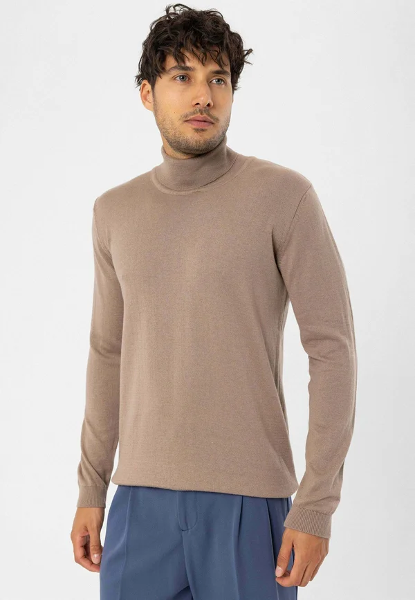 BLEND ROLL NECK - Strickpullover - mink