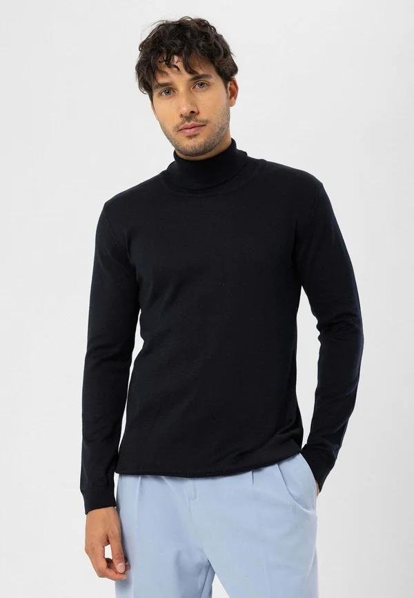 BLEND ROLL NECK - Strickpullover - navy