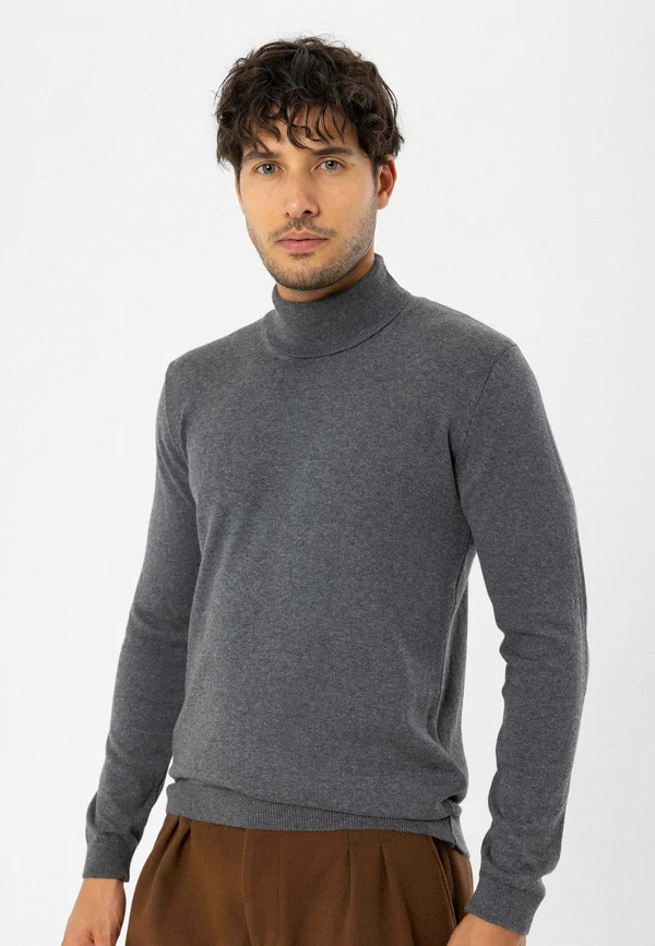 BLEND ROLL NECK - Strickpullover - smoked