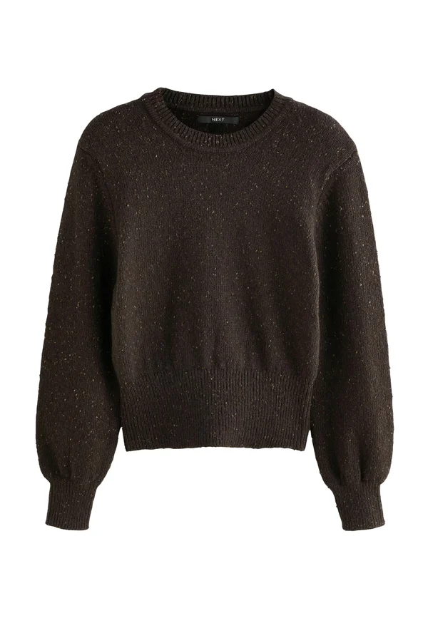 BLEND SHOULDER PADDED WAISTED NAPPY - Strickpullover - chocolate brown