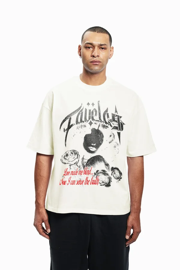 BLIND LOVE UNISEX - T-Shirt print - vanilla