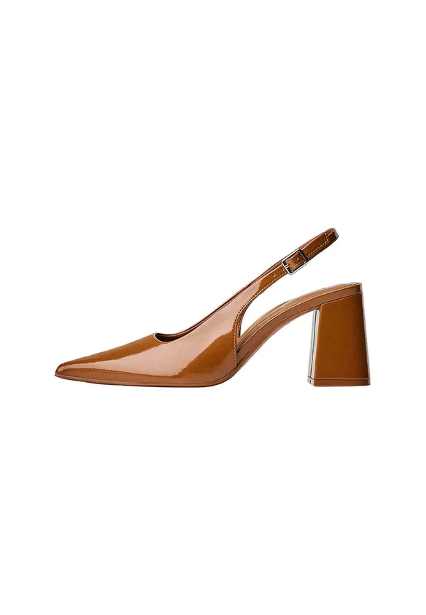 BLOCK HEEL - High Heel Pumps - mottled orange