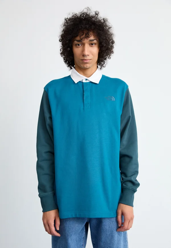 BLOCK RELAXED RUGBY - Strickpullover - mineral ink/deep cypress