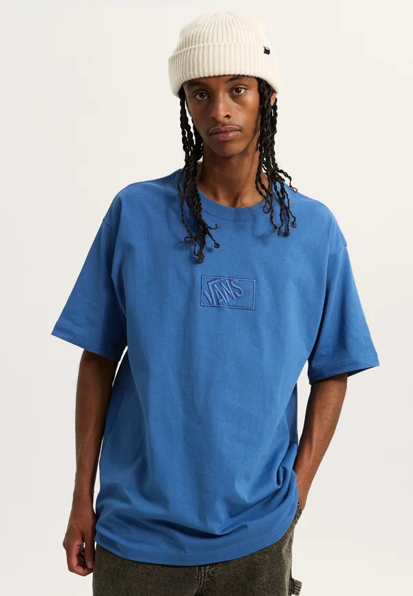 BLOCKED BOX LOOSE - T-Shirt basic - navy