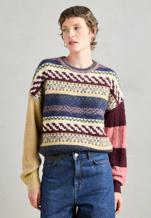 BLOCKED FAIR ISLE - Strickpullover - multi-coloured