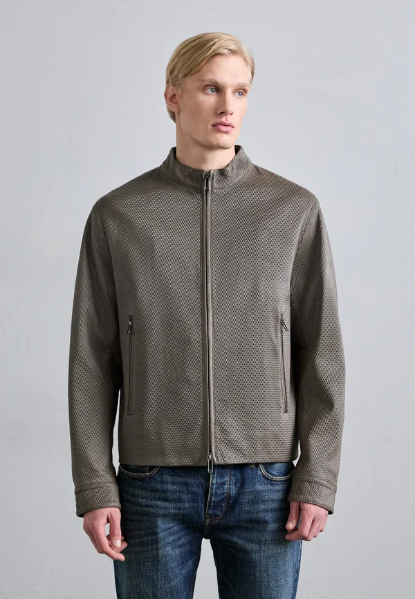 BLOUSON JACKET - Lederjacke - brown