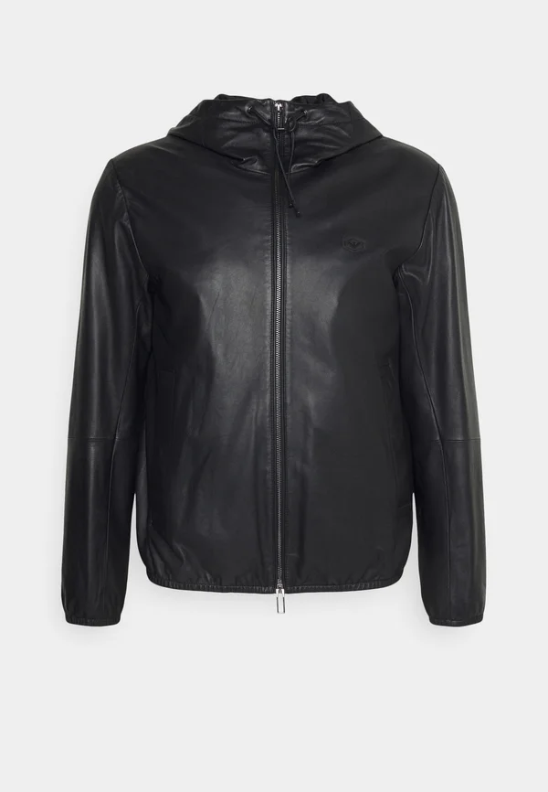 BLOUSON - Lederjacke - nero