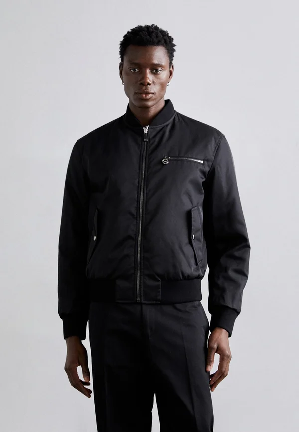 BLOUSON REVERSIBLE SOLID TECHNICAL  - Bomberjacke - black/silver-coloured