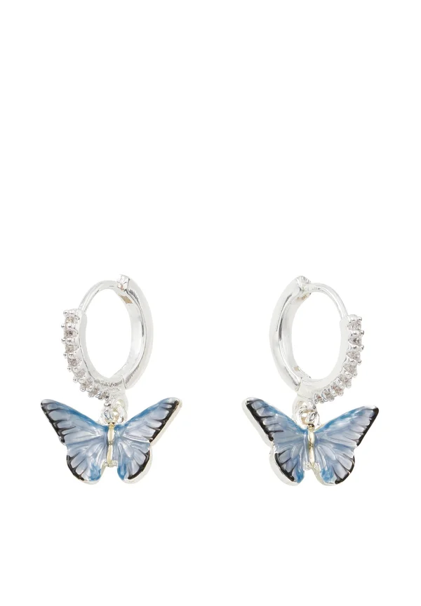 BLUE BUTTERFLY - Ohrringe - blue and silver coloured