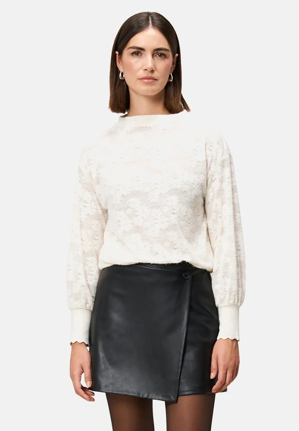 BLUMEN - Strickpullover - eggnog