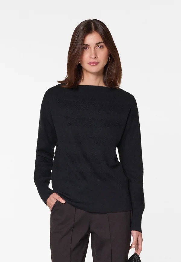 BOAT NECK  - Strickpullover - black