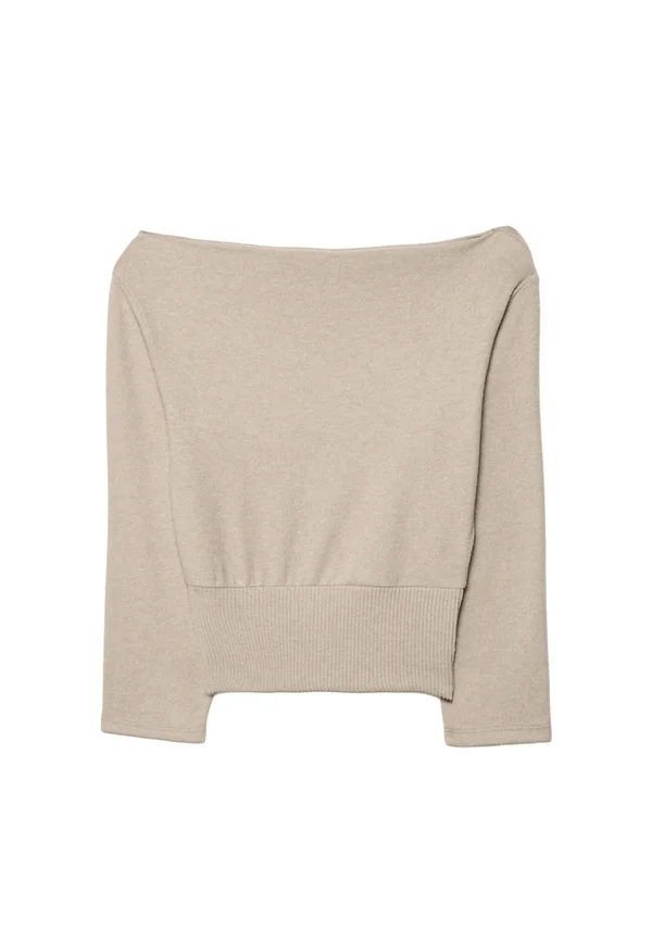 BOAT NECK WITH SASH  - Strickpullover - stone