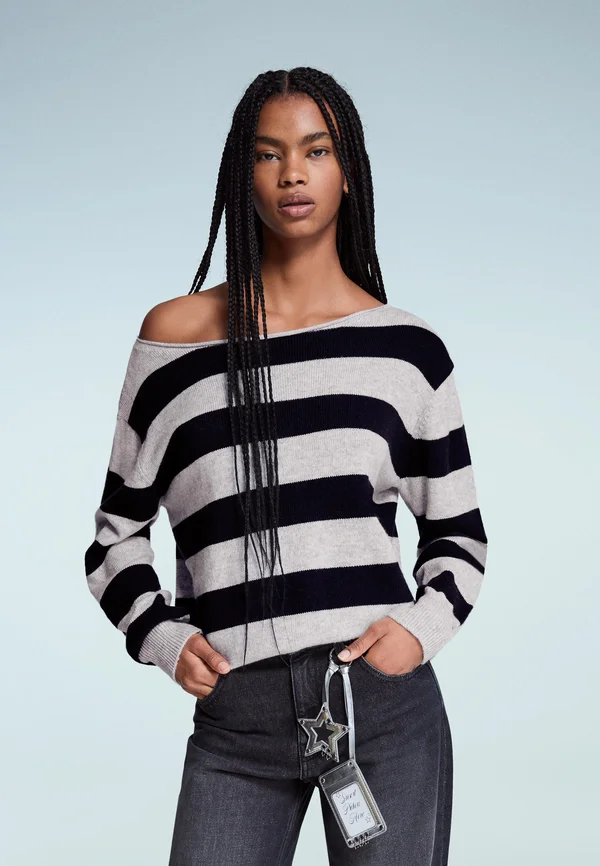 BOATNECK - Strickpullover - dark blue