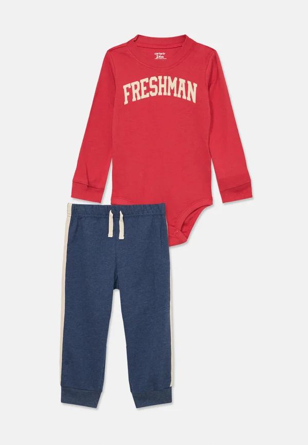 BODYSUIT PANT SET - Langarmshirt - dark-blue denim/red