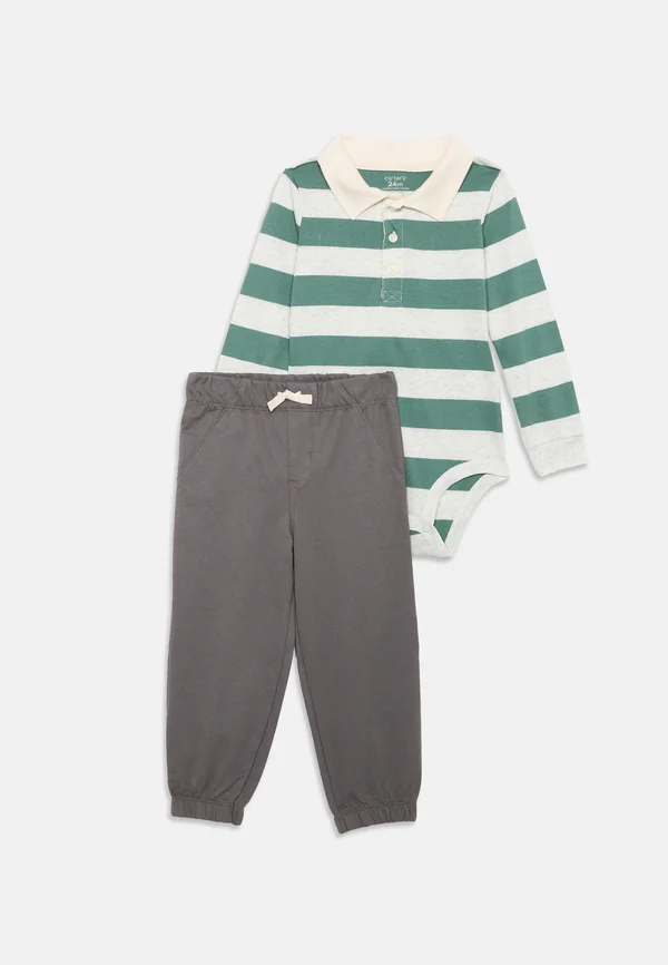 BODYSUIT PANT SET - Langarmshirt - green/grey