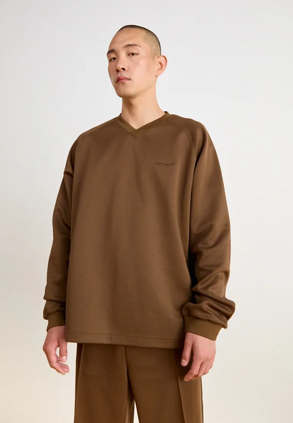 BOLAN V-NECK  - Sweatshirt - chocolate/tobacco
