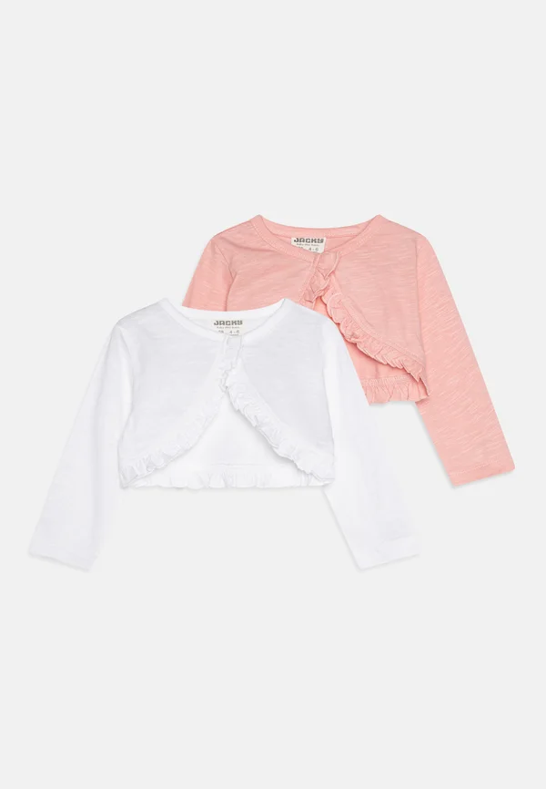 BOLERO 2 PACK - Strickjacke - pink/white