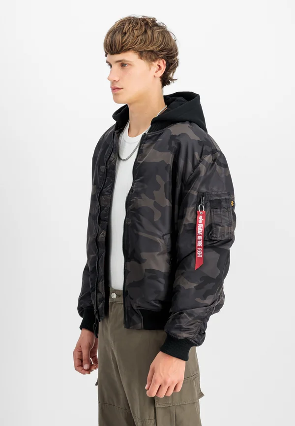 Bomberjacke - black camo
