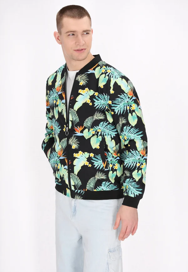 Bomberjacke - black multicolor