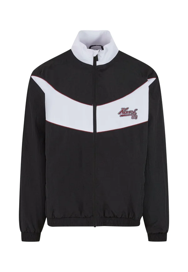 Bomberjacke - black white darkred