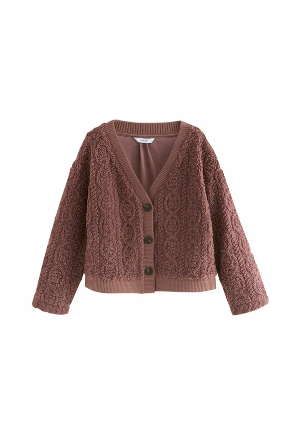 BORG CABLE BUTTON THROUGH - Strickjacke - pink