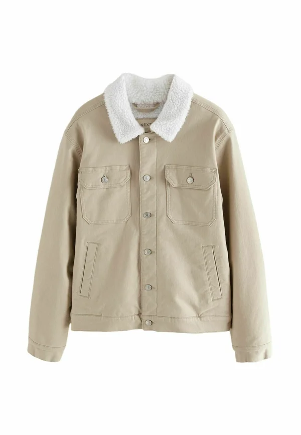 BORG COLLARED TRUCKER - REGULAR FIT - Jeansjacke - neutral