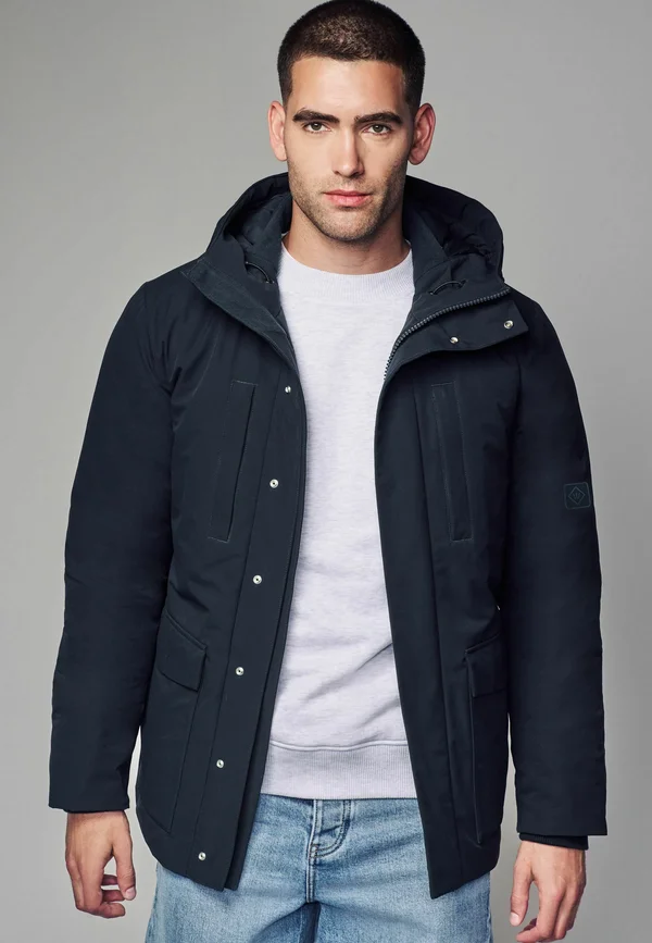 BORG LINED SHOWER RESISTANT POCKET - REGULAR FIT - Winterjacke - navy blue
