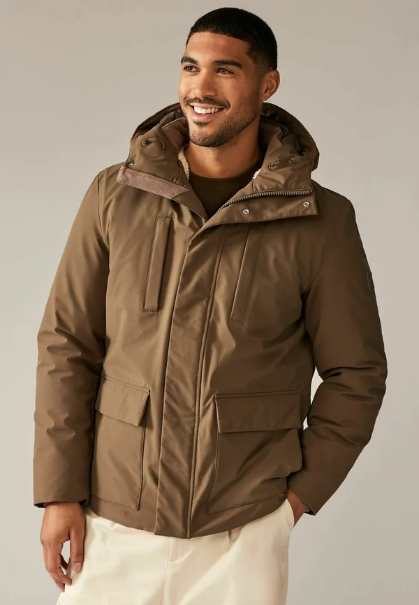 BORG LINED SHOWER RESISTANT POCKET - REGULAR FIT - Winterjacke - neutral