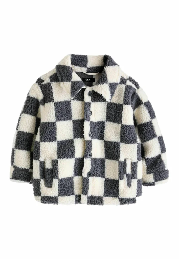 BORG-REGULAR FIT - Fleecejacke - grey checkerboard