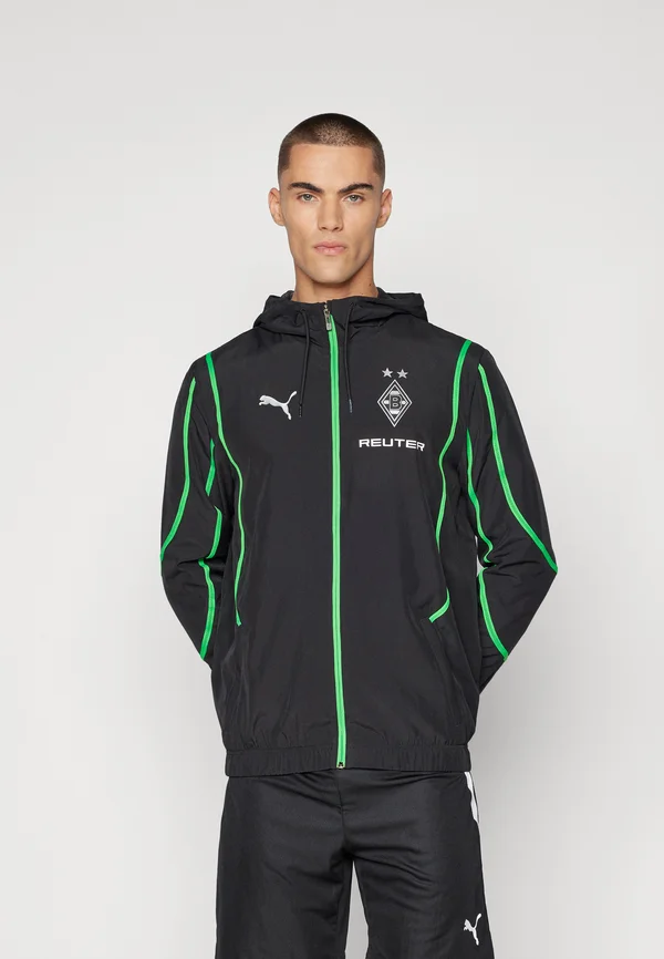 BORUSSIA MÖNCHENGLADBACH PREMATCH JACKET - Vereinsmannschaften - black/green