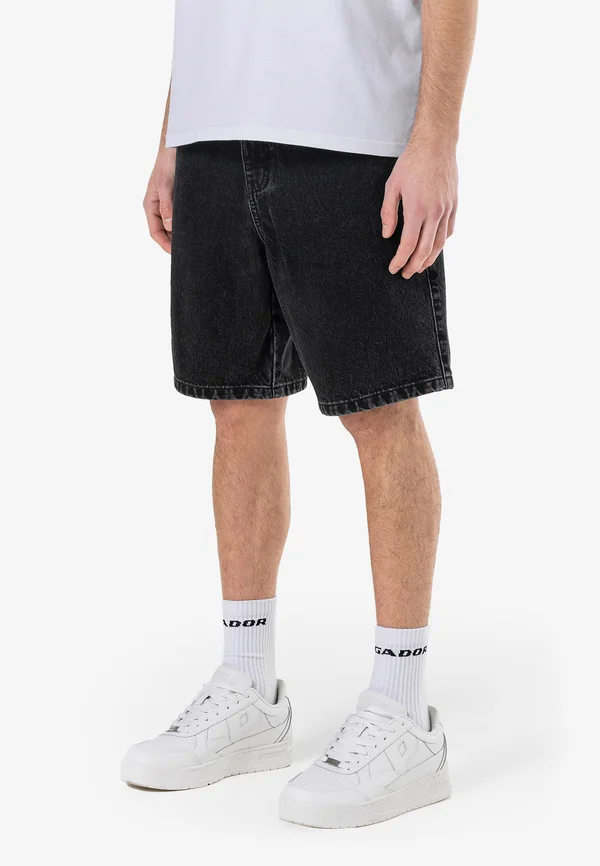BOSTIC - Jeans Shorts - washed black