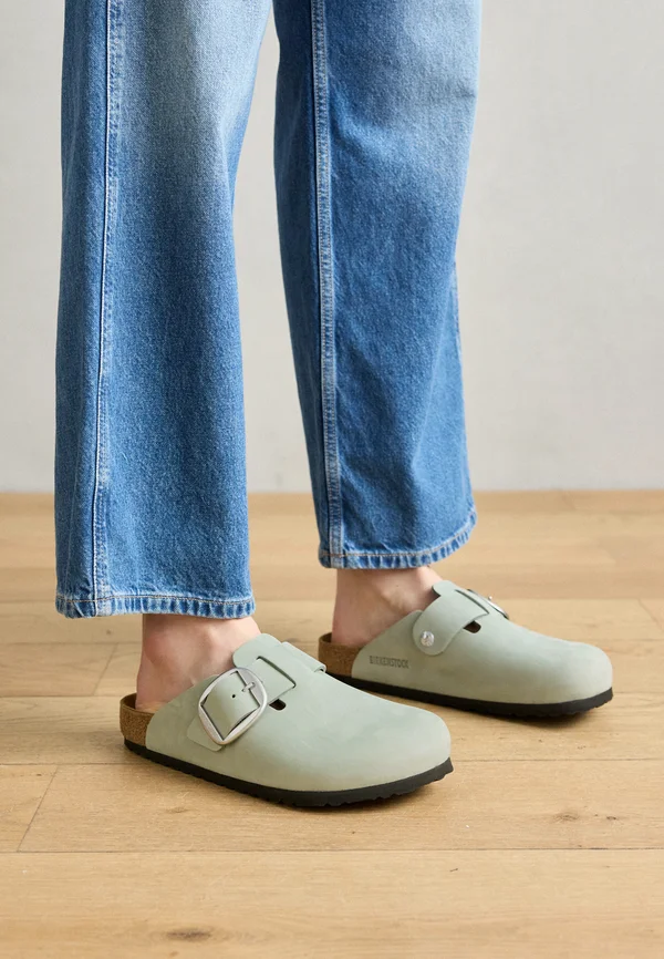 BOSTON BIG BUCKLE LENB REGULAR - Pantolette flach - pure sage