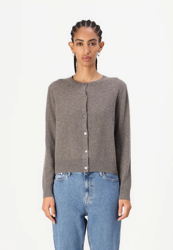 BOSTON CARDIGAN - Strickjacke - grey blue mel.