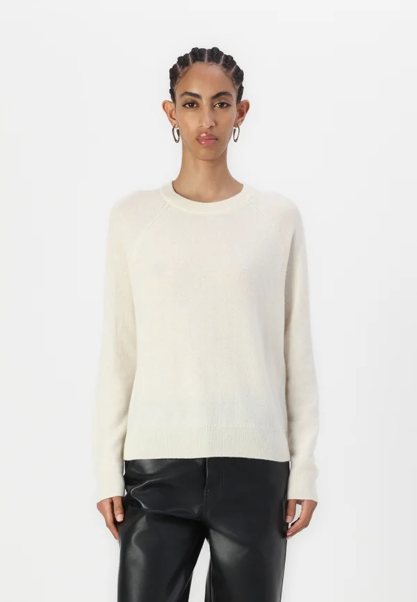 BOSTON O NECK - Strickpullover - egret