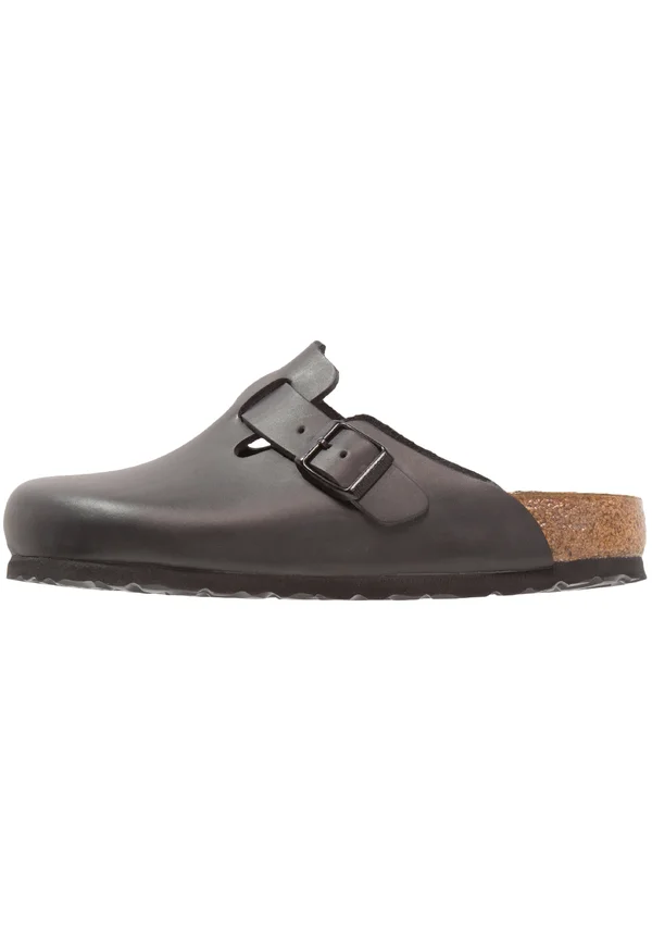 BOSTON - Pantolette flach - black