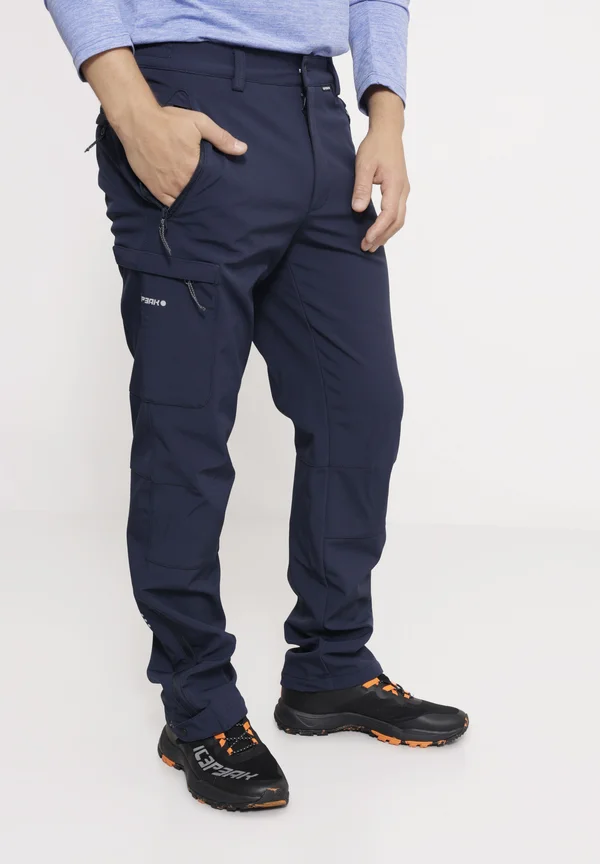 BOUTON - Cargohose - dunkel blau