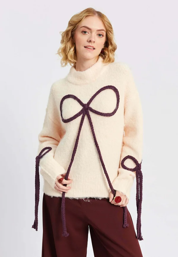 BOW - Strickpullover - beige