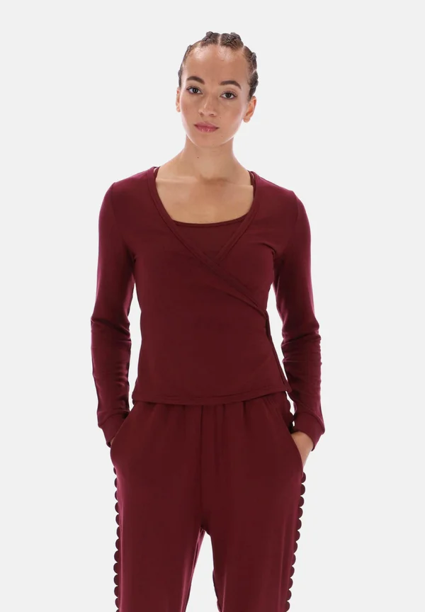 BOW WRAPUP - Strickjacke - tawny port