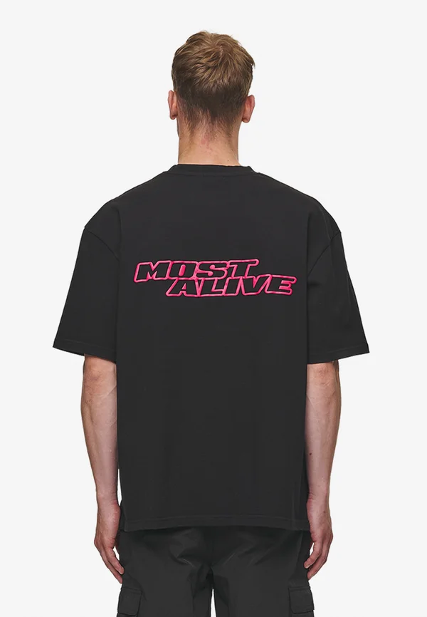 BOWIN TEE - T-Shirt print - washed black