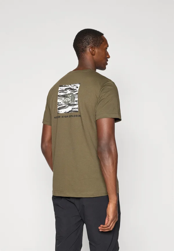 BOX EDGE OF LIGHT INFILL TEE - T-Shirt print - new taupe green/black