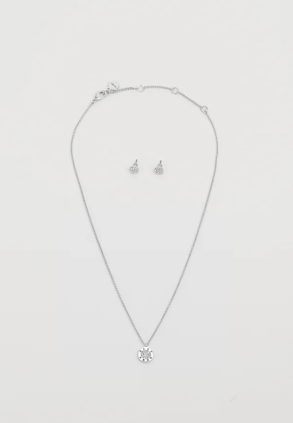 BOX LOGO PAVE DISC SET - Ohrringe - silver-coloured