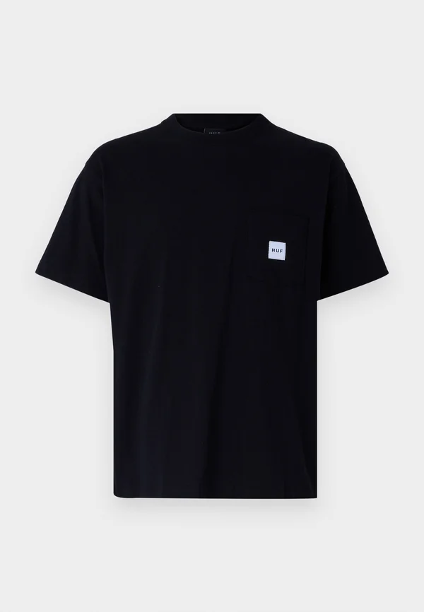 BOX LOGO POCKET TEE UNISEX - T-Shirt basic - black