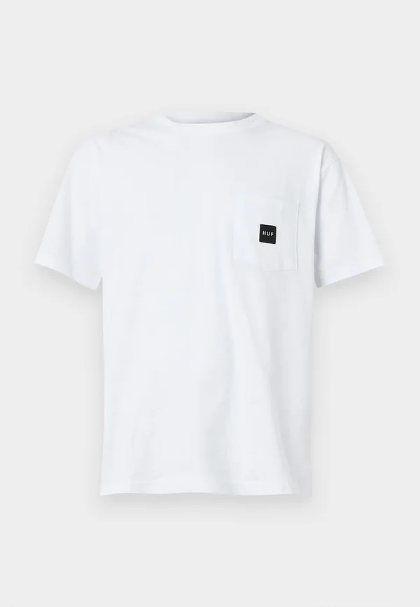 BOX LOGO POCKET TEE UNISEX - T-Shirt basic - white